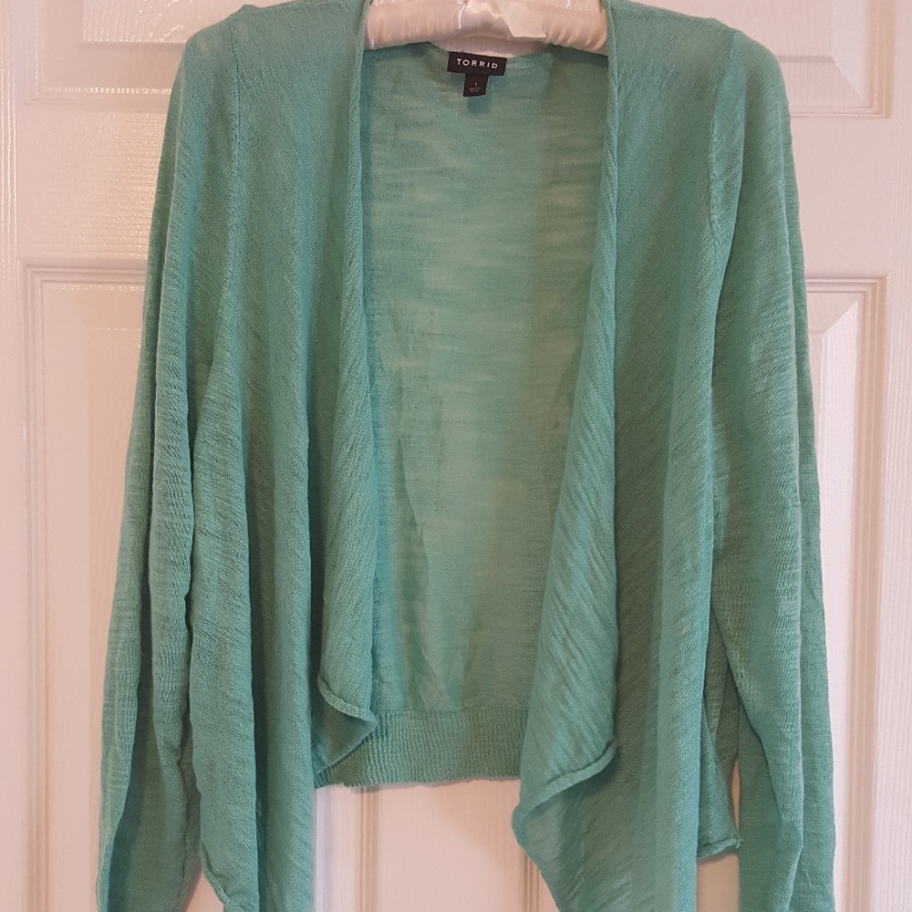 Teal Lightweight Open Cardigan